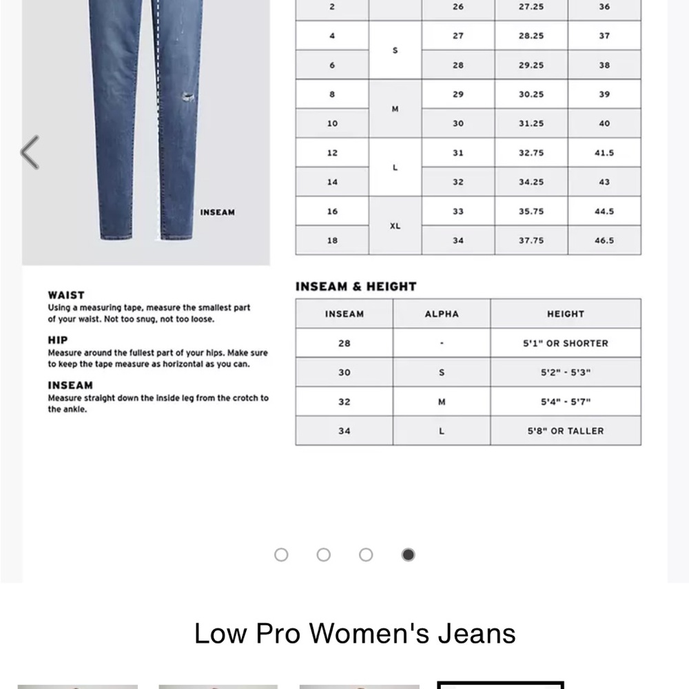 Levis Low-Pro mid rise Distressed Women's Jeans - Picture 8 of 11